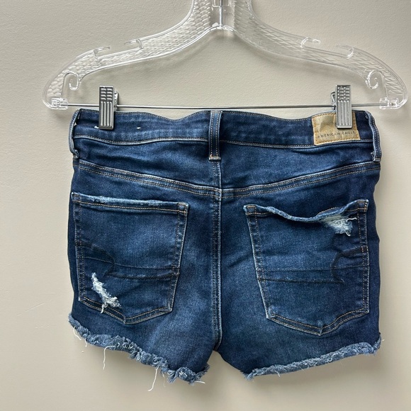 American Eagle Hi Rise Shortie Jean Shorts - Picture 2 of 4